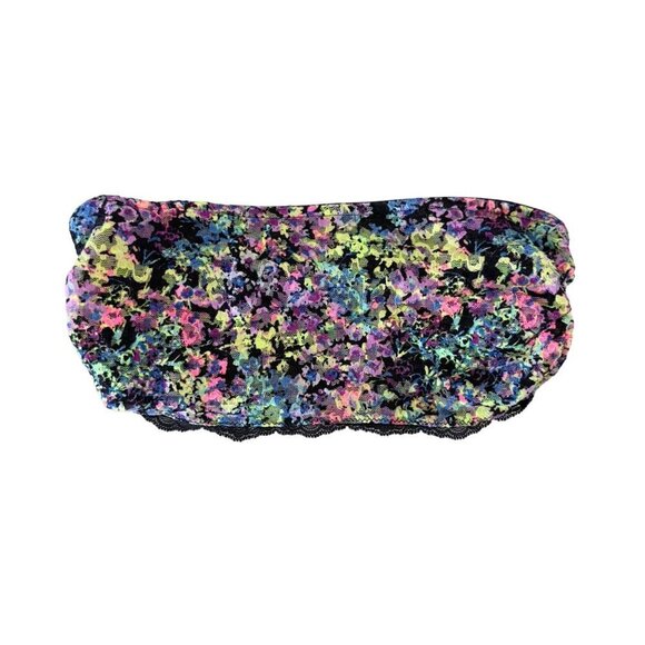 Victorias Secret Multicolor Lace Bandeau Bralette Strapless Bra Womens sz Small - Picture 1 of 6